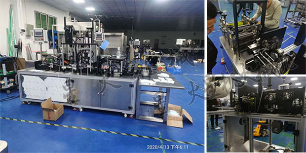 星火安徽n95口罩機設備車間設備及細節(jié)展示展示